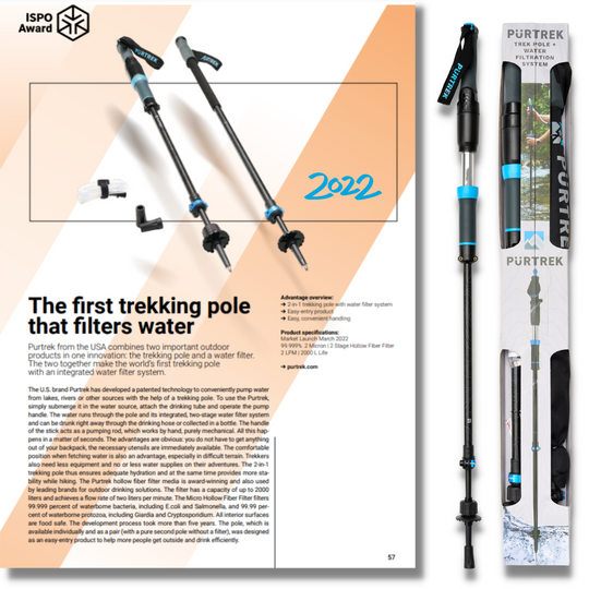 PÜRTREK Solo 2.0 Trekking Pole Water Filtration System